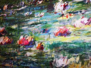 Lebhafter Seerosenteich von Matthys Moss