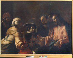 Eine Mutter vertraut ihre Söhne Christus an