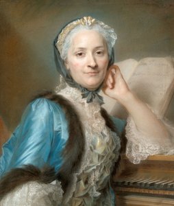 Porträt von Madame Anne-Jeanne Cassanéa de Mondonville, geborene Boucon (1708-1780) von Maurice-Quentin de La Tour
