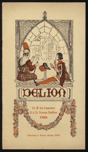 Titelillustration für Hutkatalog von Delion, Paris, 1908 von Maurice Berty