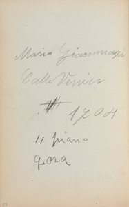 Italienisches Skizzenbuch: Notizen Seite 62, 1898-1899