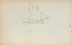 Italienisches Skizzenbuch: Segelboot Seite 224, 1898-1899