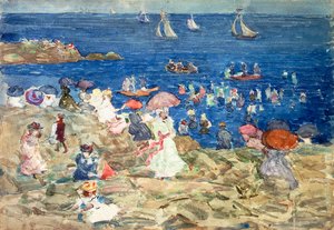 Strandszene in Neuengland, ca. 1896-97