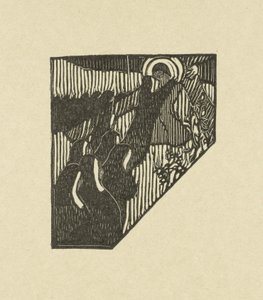 Illustration mit Kreuztragung Christi und Nonnen bei Gedicht in Gedichtband Sagesse von Paul Verlaine von Maurice Denis