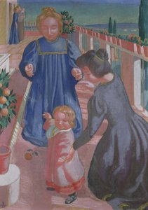 Die ersten Schritte auf der Terrasse in Fiesole, 1898 von Maurice Denis