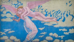 Die Geschichte von Psyche, Tafel VII. Amor trägt Psyche in den Himmel von Maurice Denis