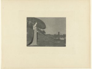 Frau in Landschaft von Maurice Dumont