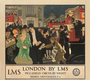 London bei LMS, Piccadilly Circus bei Nacht