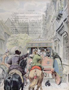 Ermordung von Heinrich IV. durch Francois Ravaillac in der Rue de la Ferronerie am 14. Mai 1610, ca. 1900