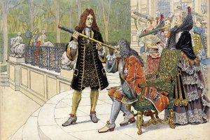 Hilfe von Jacques Cassini, genannt Cassini II, Ludwig XIV, genannt der Sonnenkönig (Louis der Große) von Maurice Leloir