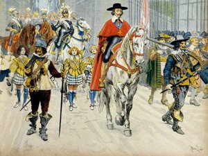 Geschichte Frankreichs: Beerdigung von König Ludwig XIII. und Kardinal Richelieu von Maurice Leloir
