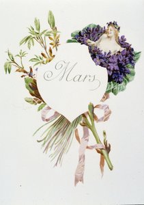 Mars „La Chanson du mois“ von Jérôme Doucet, Illustration - Maurice Leloir, ed. Reims 1904. L. Michaud
