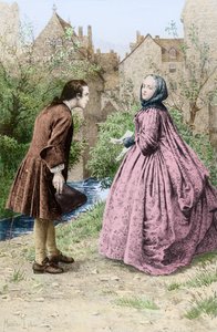 Treffen des jungen Jean-Jacques Rousseau und der zukünftigen engen Freundin Madame de Warens, 21. März 1728