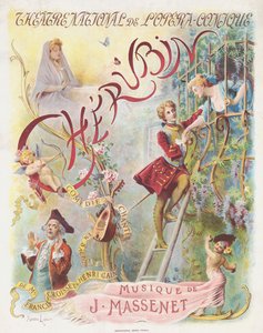 Premierenplakat für die Oper Chérubin von Jules Massenet, 1905 von Maurice Leloir