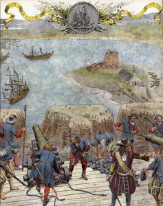 Krieg der Augsburger Liga: Niederlage der englischen und niederländischen Flotten vor Camaret (Schlacht von Camaret), 18. Juni von Maurice Leloir