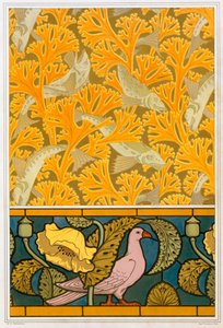 Entwürfe für Tapeten und Buntglas, veröffentlicht 1897 von Maurice Pillard Verneuil