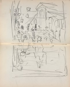 Italienisches Skizzenbuch: Brücke mit Figuren (Seite 209 & 210)