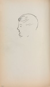 Italienisches Skizzenbuch: Kopf eines Mannes im Profil (Seite 150) von Maurice Prendergast
