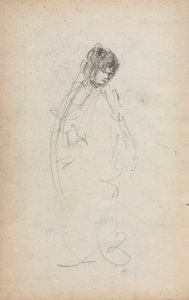 Italienisches Skizzenbuch: Stehende Frau von Maurice Prendergast