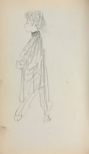 Italienisches Skizzenbuch: Stehende Frau im Profil (Seite 51) von Maurice Prendergast