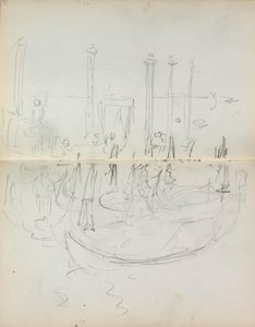 Italienisches Skizzenbuch: Venezianischer Hafenblick (Seite 37 & 38) von Maurice Prendergast