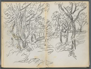 Skizzenbuch, Die Dells, Nr. 127, Seite 064 & 65: Landschaft