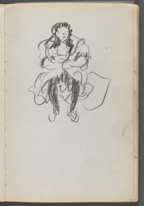 Skizzenbuch, Die Dells, Nr. 127, Seite 071: Sitzende Figur
