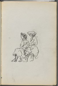Skizzenbuch, The Dells, Nr. 127, Seite 119: Zwei sitzende Figuren von Maurice Prendergast