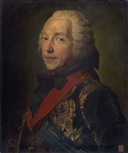 Porträt von Charles Louis Auguste Fouquet, Herzog von Belle-Isle von Maurice Quentin de La Tour