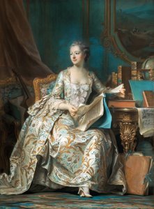 Porträt der Marquise de Pompadour 1721-1764 von Maurice Quentin de La Tour