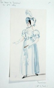 George Sand (1804-76) als Herminie im Stück 
