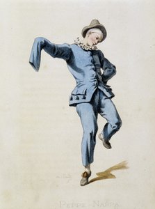 Peppe Nappa (Pierrot oder Peppe-Nappa) aus „Masques et bouffons“ (Italienische Komödie), Text und Zeichnungen von Maurice Sand, Drucke von A. Manceau, Vorwort von Georges Sand, Paris, Michel Lévy Frères von Maurice Sand