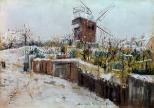 Der Moulin de la Galette im Schnee