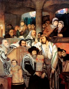 Juden beten in der Synagoge an Jom Kippur, 1878
