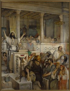 Christus predigt in Kapernaum von Maurycy Gottlieb