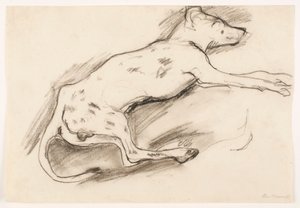 Hund mit schwarzen Flecken von Max Beckmann