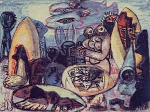 Fantastische Landschaft von Max Beckmann