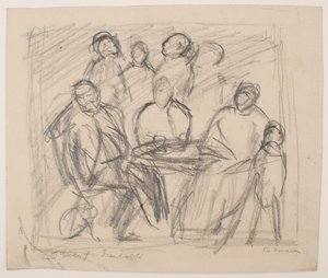 III [Dritte] Skizze für Familienporträt von Max Beckmann