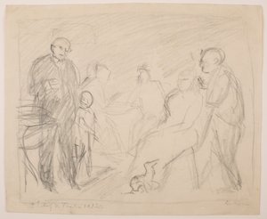 Zweite Skizze für das Familienporträt Zech von Max Beckmann
