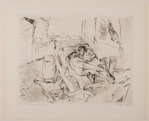 Liebende I, Platte 4 aus dem Portfolio „Gesichter“ von Max Beckmann