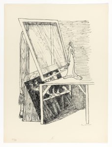 Zauberspiegel, Platte 13 aus Tag und Traum von Max Beckmann