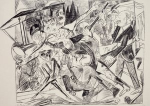 Märtyrertum, von Max Beckmann (1884-1950), Gravur. Deutschland, 20. Jahrhundert. von Max Beckmann