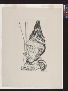 Alte Frau mit Haube von Max Beckmann
