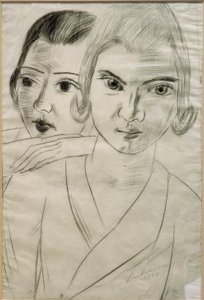 Pizchen und Quappi – Doppelporträt Marie-Louise von Motesiczky und Mathilde von Kaulbach von Max Beckmann