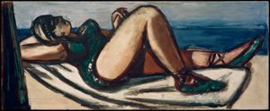 Schlafende am Strand von Max Beckmann