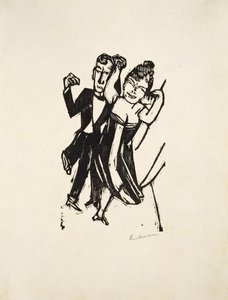 Kleines tanzendes Paar von Max Beckmann