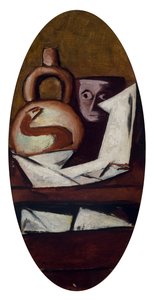 Stillleben (mit mexikanischer Figur) von Max Beckmann