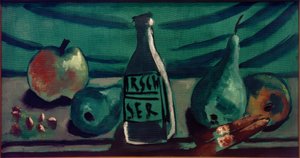 Stilleben mit Apfel und Birne von Max Beckmann