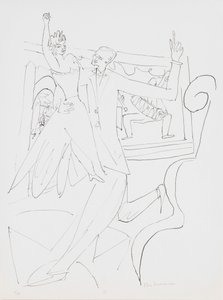 Tango, Platte 4 aus dem Portfolio „Tag und Traum“ von Max Beckmann