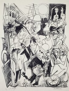 Die Straße, von Max Beckmann (1884-1950), Radierung. Deutschland, 20. Jahrhundert. von Max Beckmann